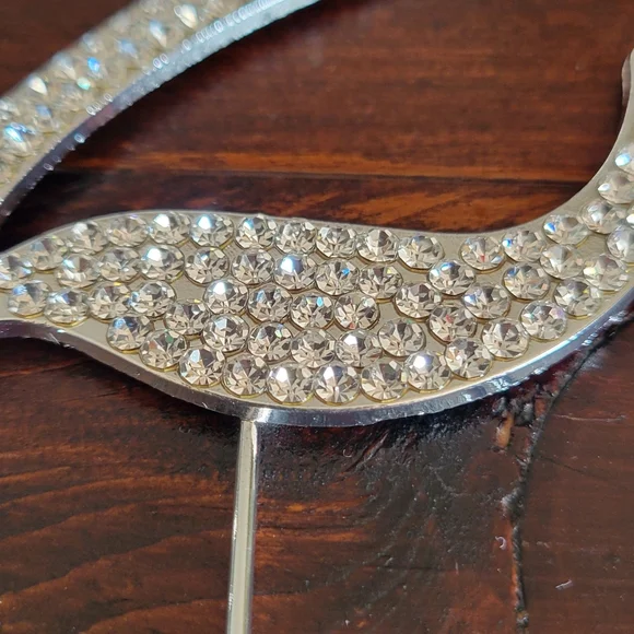Silver Rhinestone Number 25 Cake Topper - Picture 6 of 6